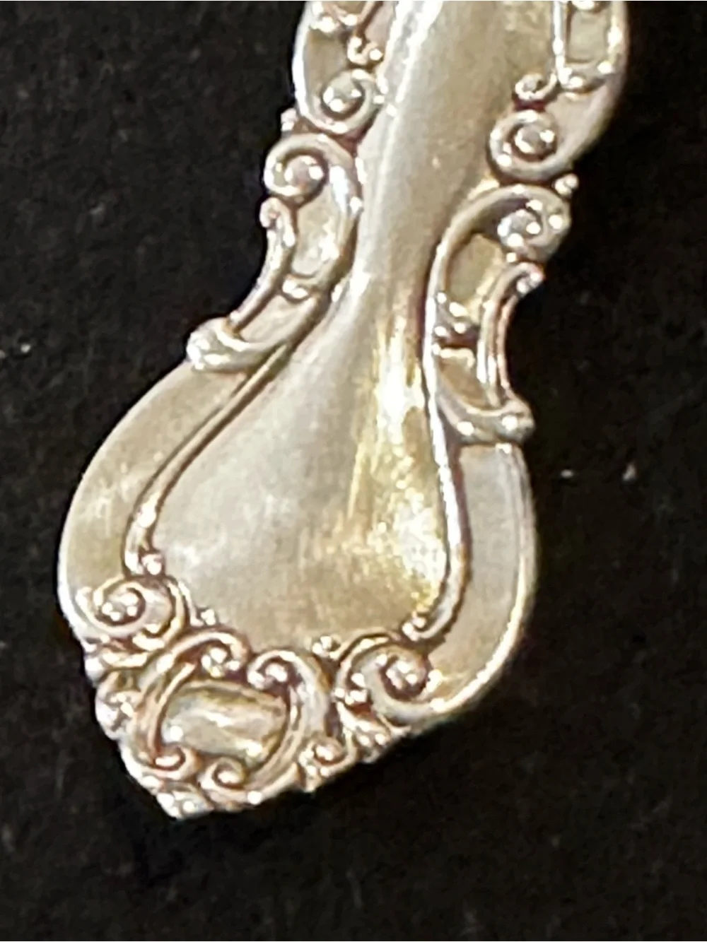 Rare & Elegant Antique SIMPSON HALL & MILLER 925 Sterling Silver Serving Spoon